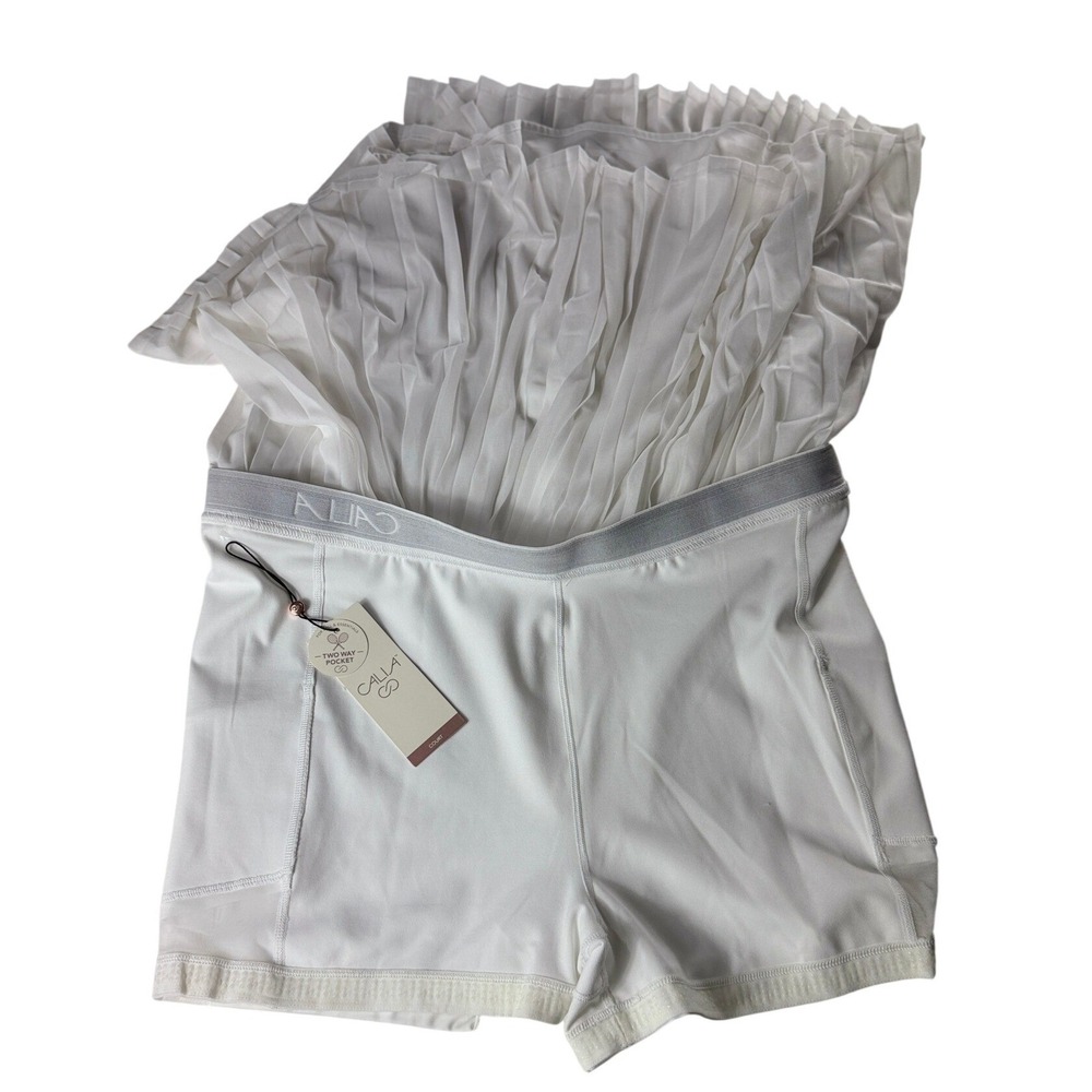 CALIA Womens XL Pleated Mesh Skort Pure White Tennis Court Skirt WAX15225W NWT - Picture 9 of 9